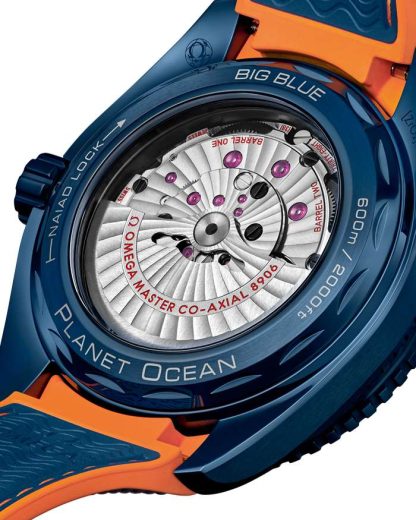 Omega Big Blue Seamaster Planet Ocean 600M 45.5 mm, blue ceramic on rubber strap 215.92.46.22.03.001 - Image 4