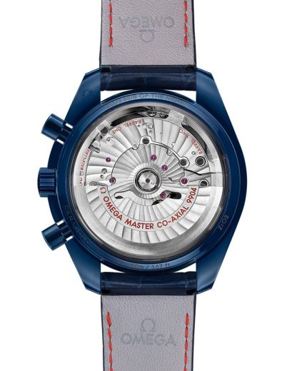 Omega Blue Side Of The Moon Speedmaster Moonphase 44.25 mm, blue ceramic on leather strap 304.93.44.52.03.002 - Image 2