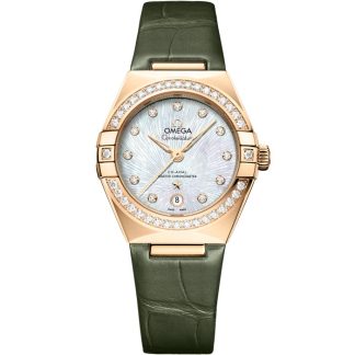 Omega Constellation 29 mm, Moonshine™ gold on alligator 131.58.29.20.55.003