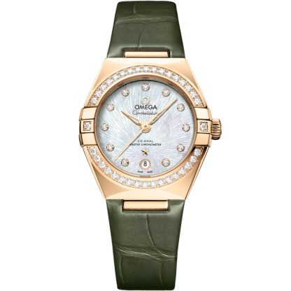 Omega Constellation 29 mm, Moonshine™ gold on alligator 131.58.29.20.55.003