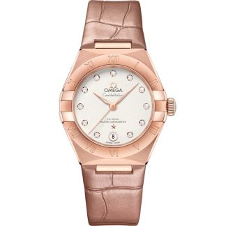 Omega Constellation 29 mm, Sedna™ gold on leather strap 131.53.29.20.52.002
