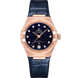 Omega Constellation 29 mm, Sedna™ gold on leather strap 131.53.29.20.53.003