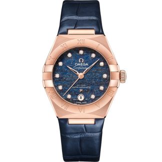 Omega Constellation 29 mm, Sedna™ gold on leather strap 131.53.29.20.99.001