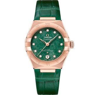 Omega Constellation 29 mm, Sedna™ gold on leather strap 131.53.29.20.99.002