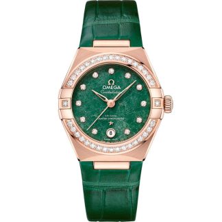 Omega Constellation 29 mm, Sedna™ gold on leather strap 131.58.29.20.99.004