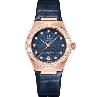 Omega Constellation 29 mm, Sedna™ gold on leather strap 131.58.29.20.99.006