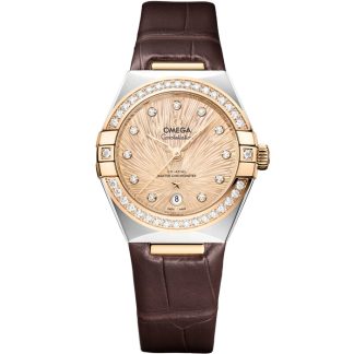 Omega Constellation 29 mm, steel - Moonshine™ gold on alligator 131.28.29.20.58.001