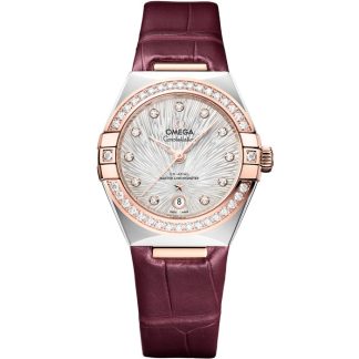 Omega Constellation 29 mm, steel - Sedna™ gold on alligator 131.28.29.20.52.001