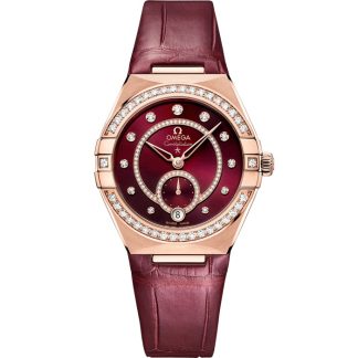 Omega Constellation 34 mm, Sedna™ gold on leather strap 131.58.34.20.61.001