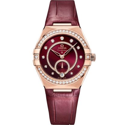 Omega Constellation 34 mm, Sedna™ gold on leather strap 131.58.34.20.61.001