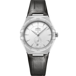 Omega Constellation 34 mm, steel on leather strap 131.13.34.20.02.001