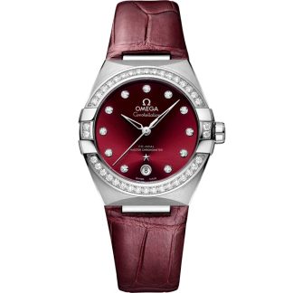 Omega Constellation 36 mm, steel on leather strap 131.18.36.20.61.001
