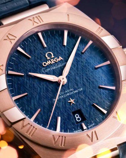 Omega Constellation 39 mm, Sedna™ gold on leather strap 131.53.39.20.03.001 - Image 6