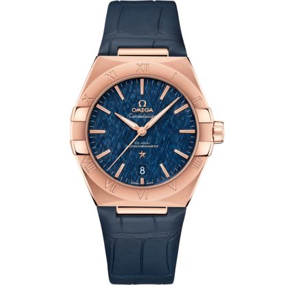 Omega Constellation 39 mm, Sedna™ gold on leather strap 131.53.39.20.03.001