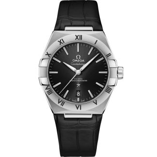 Omega Constellation 39 mm, steel on leather strap 131.13.39.20.01.001