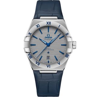 Omega Constellation 39 mm, steel on leather strap 131.13.39.20.06.002