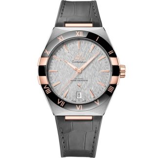 Omega Constellation 41 mm, steel - Sedna™ gold on leather strap 131.23.41.21.06.001