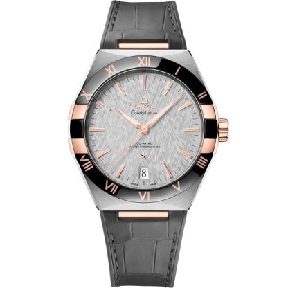 Omega Constellation 41 mm, steel - Sedna™ gold on leather strap 131.23.41.21.06.001