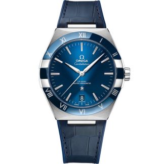 Omega Constellation 41 mm, steel on leather strap 131.33.41.21.03.001