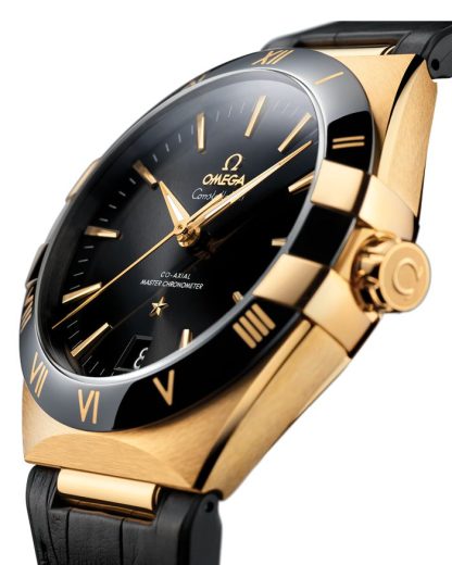 Omega Constellation 41 mm, yellow gold on leather strap 131.63.41.21.01.001 - Image 3