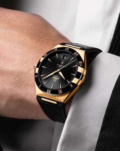 Omega Constellation 41 mm, yellow gold on leather strap 131.63.41.21.01.001 - Image 4