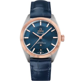 Omega Constellation Globemaster 39 mm, steel - Sedna™ gold on leather strap 130.23.39.21.03.001