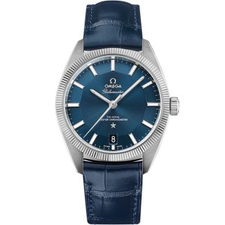 Omega Constellation Globemaster 39 mm, steel on leather strap 130.33.39.21.03.001