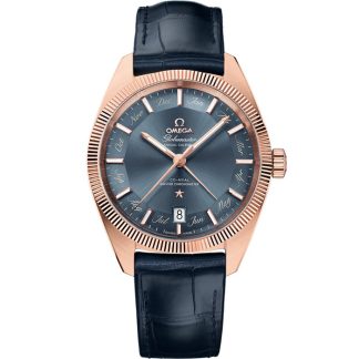 Omega Constellation Globemaster 41 mm, Sedna™ gold on leather strap 130.53.41.22.03.001