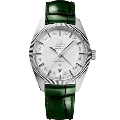 Omega Constellation Globemaster 41 mm, platinum on leather strap 130.93.41.22.99.002
