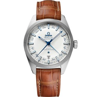 Omega Constellation Globemaster 41 mm, steel on leather strap 130.33.41.22.02.001