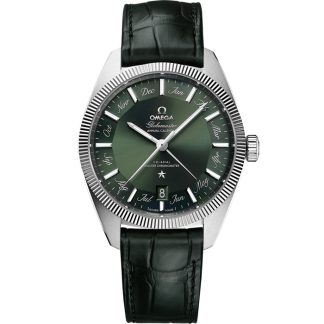 Omega Constellation Globemaster 41 mm, steel on leather strap 130.33.41.22.10.001