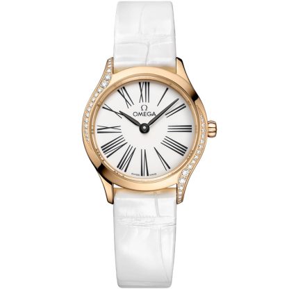 Omega De Ville Mini Trésor 26 mm, Moonshine™ gold on alligator 428.58.26.60.04.001