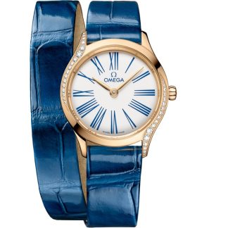 Omega De Ville Mini Trésor 26 mm, Moonshine™ gold on alligator 428.58.26.60.04.002