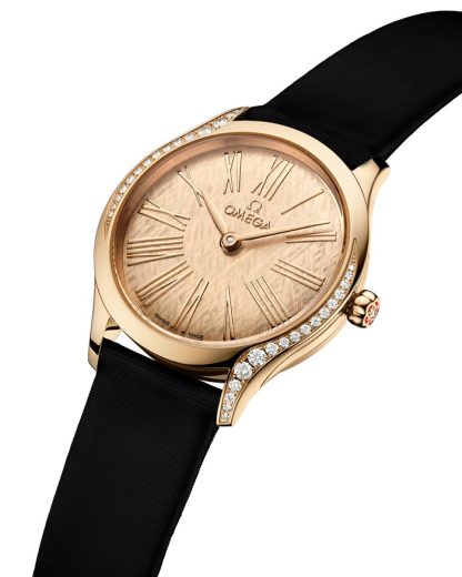 Omega De Ville Mini Trésor 26 mm, Moonshine™ gold on fabric strap 428.57.26.60.99.001 - Image 3