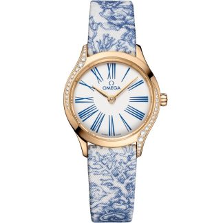 Omega De Ville Mini Trésor 26 mm, Moonshine™ gold on toile de jouy 428.57.26.60.04.001