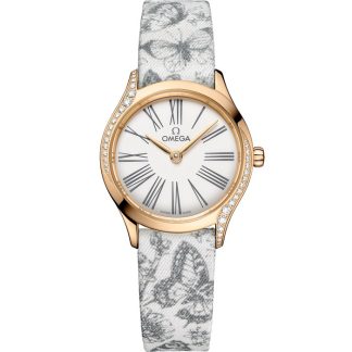 Omega De Ville Mini Trésor 26 mm, Moonshine™ gold on toile de jouy 428.57.26.60.04.002