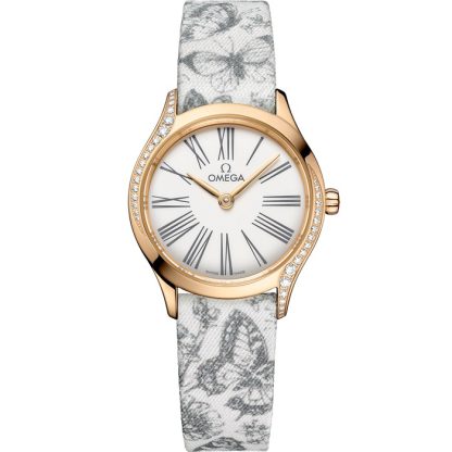 Omega De Ville Mini Trésor 26 mm, Moonshine™ gold on toile de jouy 428.57.26.60.04.002