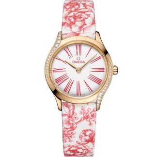 Omega De Ville Mini Trésor 26 mm, Moonshine™ gold on toile de jouy 428.57.26.60.04.003