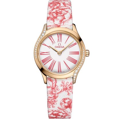 Omega De Ville Mini Trésor 26 mm, Moonshine™ gold on toile de jouy 428.57.26.60.04.003