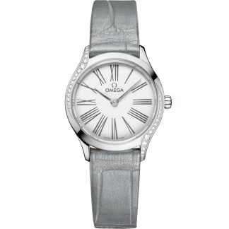 Omega De Ville Mini Trésor 26 mm, steel on alligator 428.18.26.60.04.001