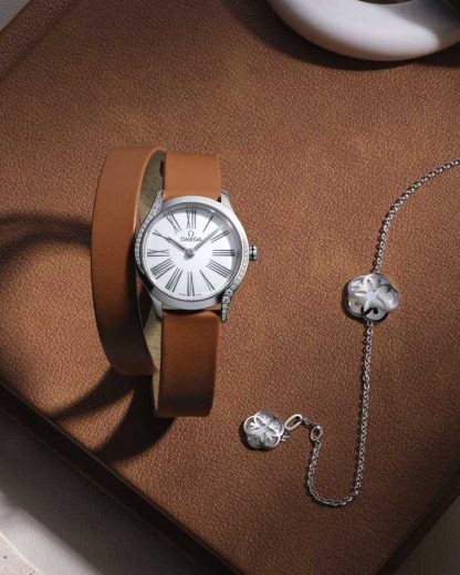 Omega De Ville Mini Trésor 26 mm, steel on leather 428.17.26.60.04.005 - Image 3