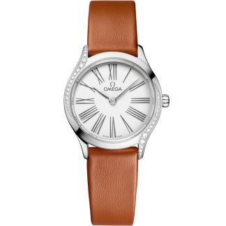 Omega De Ville Mini Trésor 26 mm, steel on leather strap 428.17.26.60.04.004