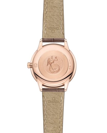 Omega De Ville Prestige 27.5 mm, Sedna™ gold on leather strap 434.53.28.60.55.001 - Image 2