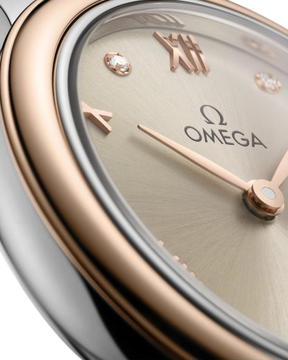 Omega De Ville Prestige 27.5 mm, steel - Sedna™ gold on leather strap 434.23.28.60.59.001 - Image 3