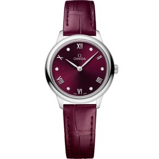 Omega De Ville Prestige 27.5 mm, steel on leather strap 434.13.28.60.61.001