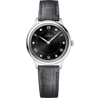 Omega De Ville Prestige 30 mm, steel on leather strap 434.13.30.60.51.001