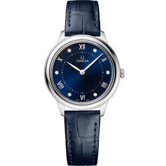 Omega De Ville Prestige 30 mm, steel on leather strap 434.13.30.60.53.001