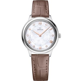 Omega De Ville Prestige 30 mm, steel on leather strap 434.13.30.60.55.001