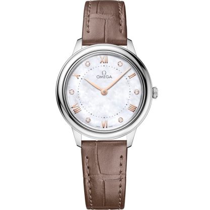 Omega De Ville Prestige 30 mm, steel on leather strap 434.13.30.60.55.001