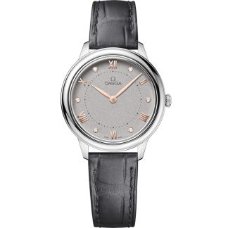 Omega De Ville Prestige 30 mm, steel on leather strap 434.13.30.60.56.001